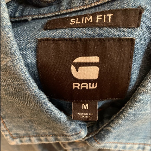 G Star Raw Denim Button up Size M - Picture 3 of 3